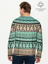 Мужской лонгслив базовый / Новогодний зимний орнамент (P007_P004ooo2979839, P004ooo2979839)