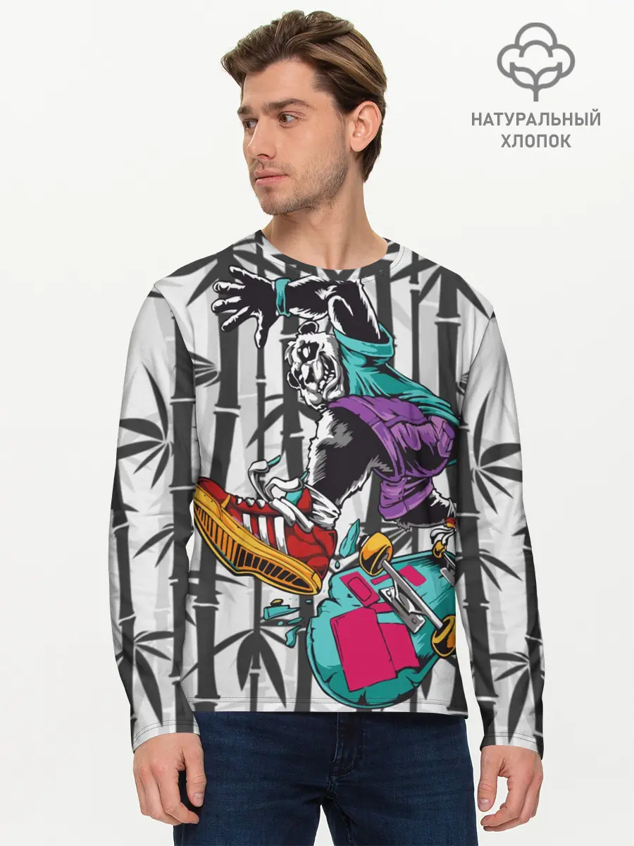 Мужской лонгслив базовый / HiFi Panda (P007_P004ooo2980507, P004ooo2980507)
