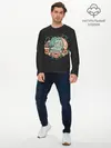 Мужской лонгслив базовый / Тату Бульбазавр (P007_P004ooo2981071, P004ooo2981071)