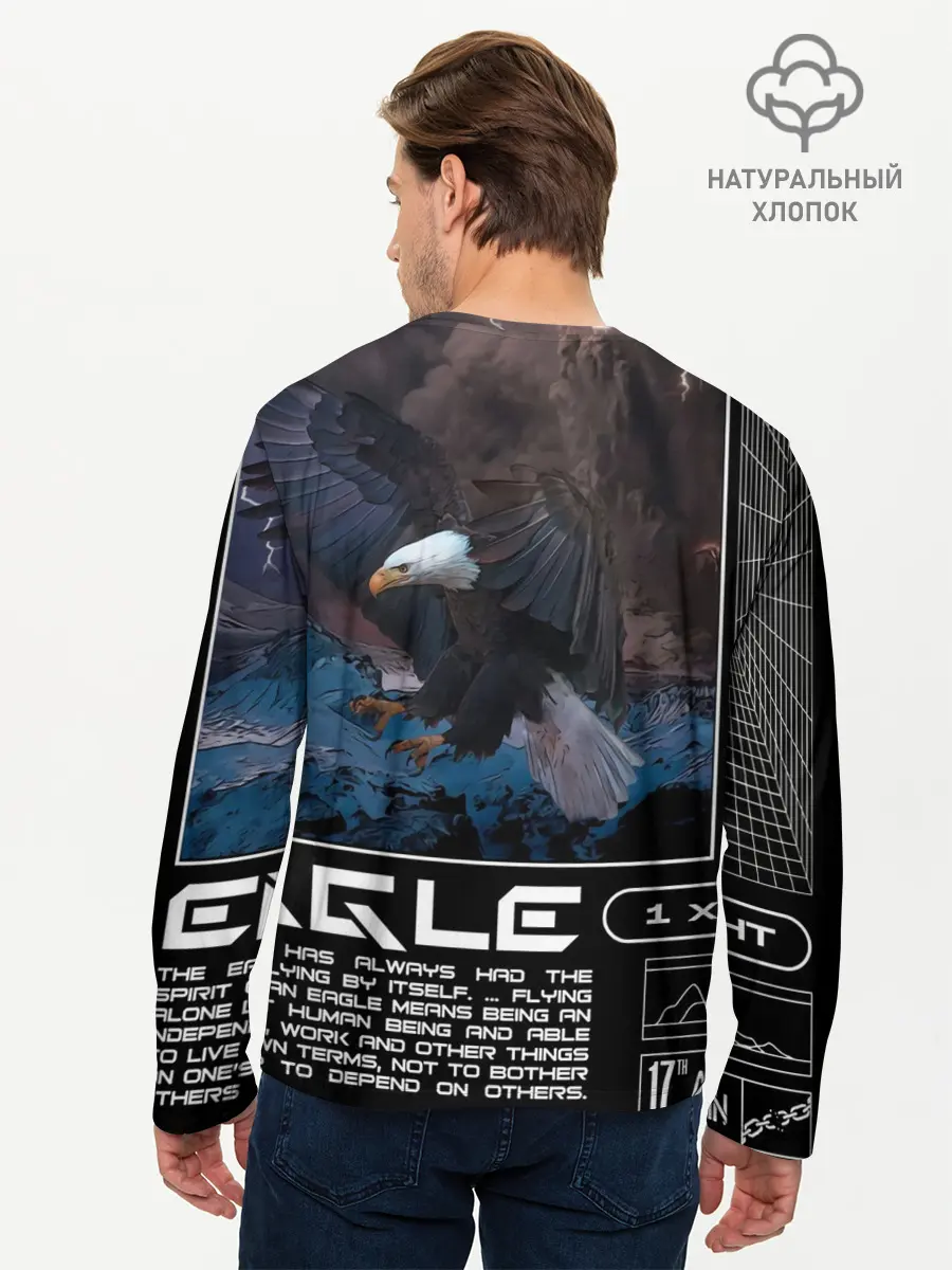 Мужской лонгслив базовый / Eagle (P007_P004ooo2982423, P004ooo2982423)
