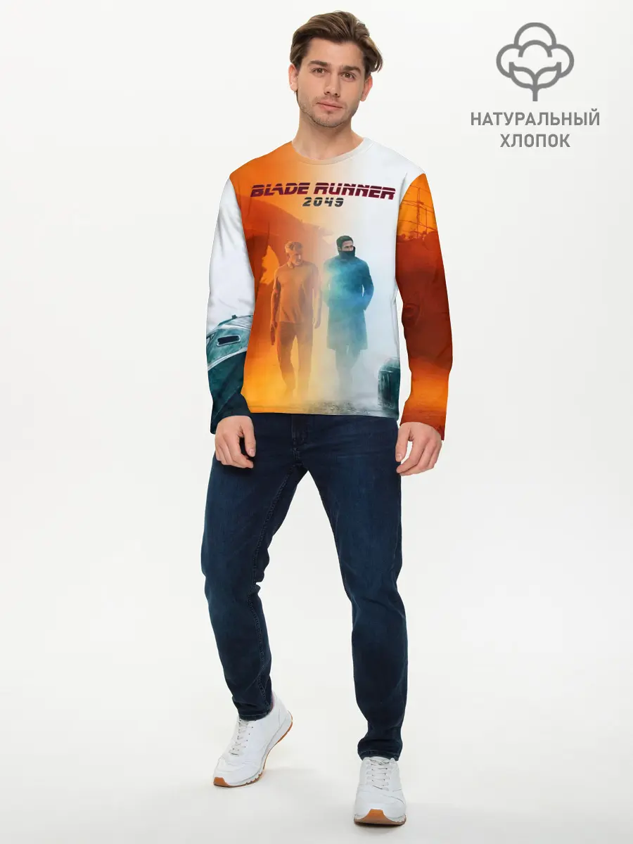 Мужской лонгслив базовый / Рик Декард и Кей BR2049 (P007_P004ooo2983763, P004ooo2983763)