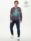 Мужской лонгслив базовый / Neon Tokyo (P007_P004ooo2983289, P004ooo2983289)