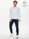 Мужской лонгслив базовый / Журавли (P007_P004ooo2983293, P004ooo2983293)