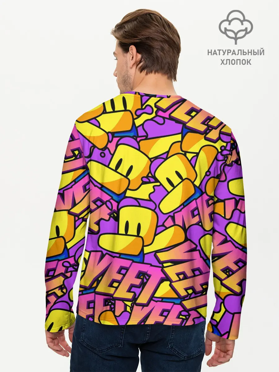 Мужской лонгслив базовый / ROBLOX / РОБЛОКС / YEET (P007_P004ooo2983367, P004ooo2983367)