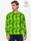 Мужской лонгслив базовый / Неоновый полосатый узор (P007_P004ooo2984067, P004ooo2984067)