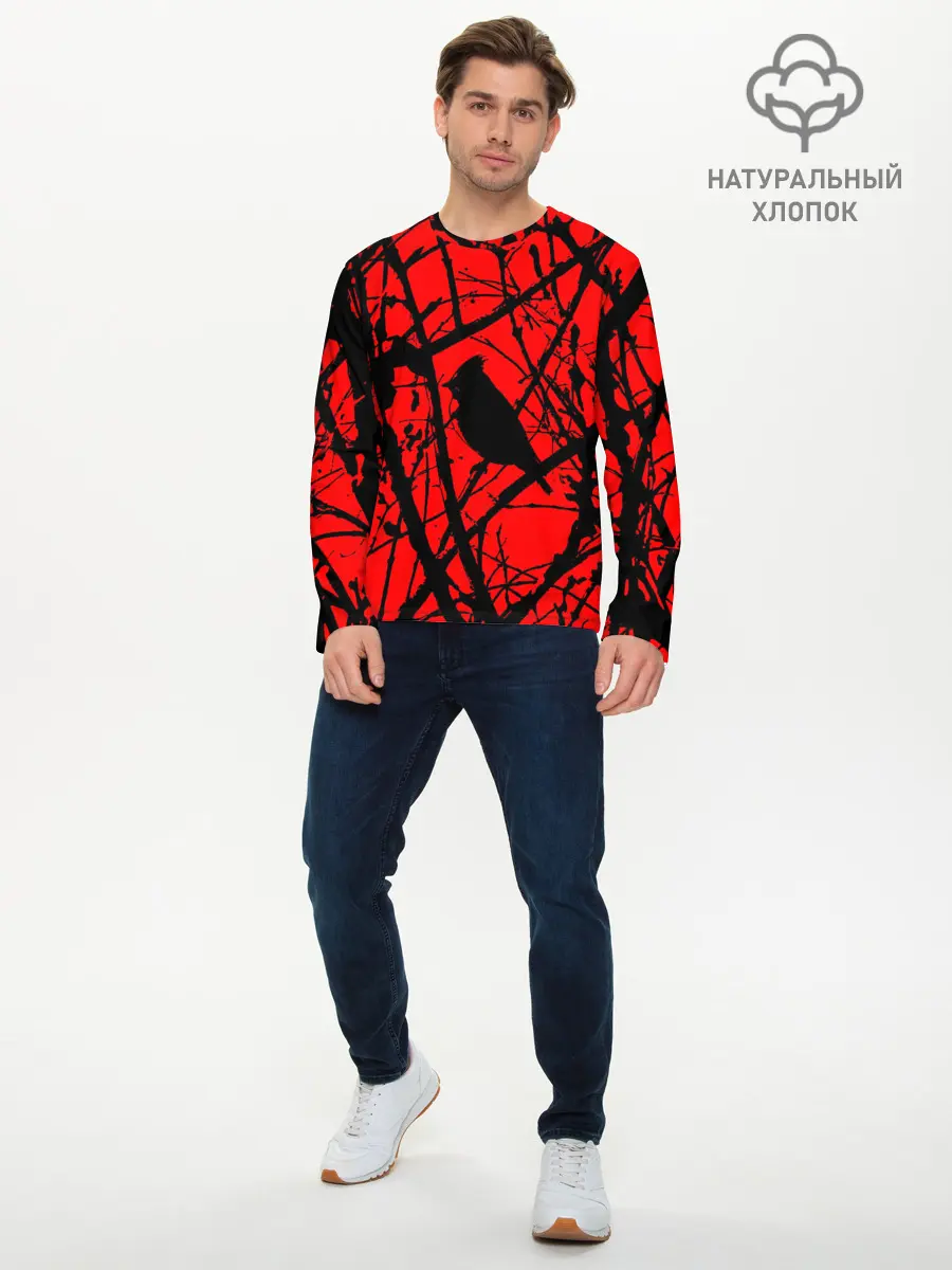 Мужской лонгслив базовый / Хоррор Мрачный лес (P007_P004ooo2984055, P004ooo2984055)