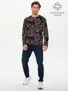 Мужской лонгслив базовый / Цветочная мозаика (P007_P004ooo2984103, P004ooo2984103)