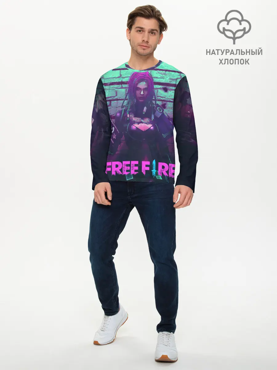 Мужской лонгслив базовый / FREE FIRE (P007_P004ooo2984297, P004ooo2984297)