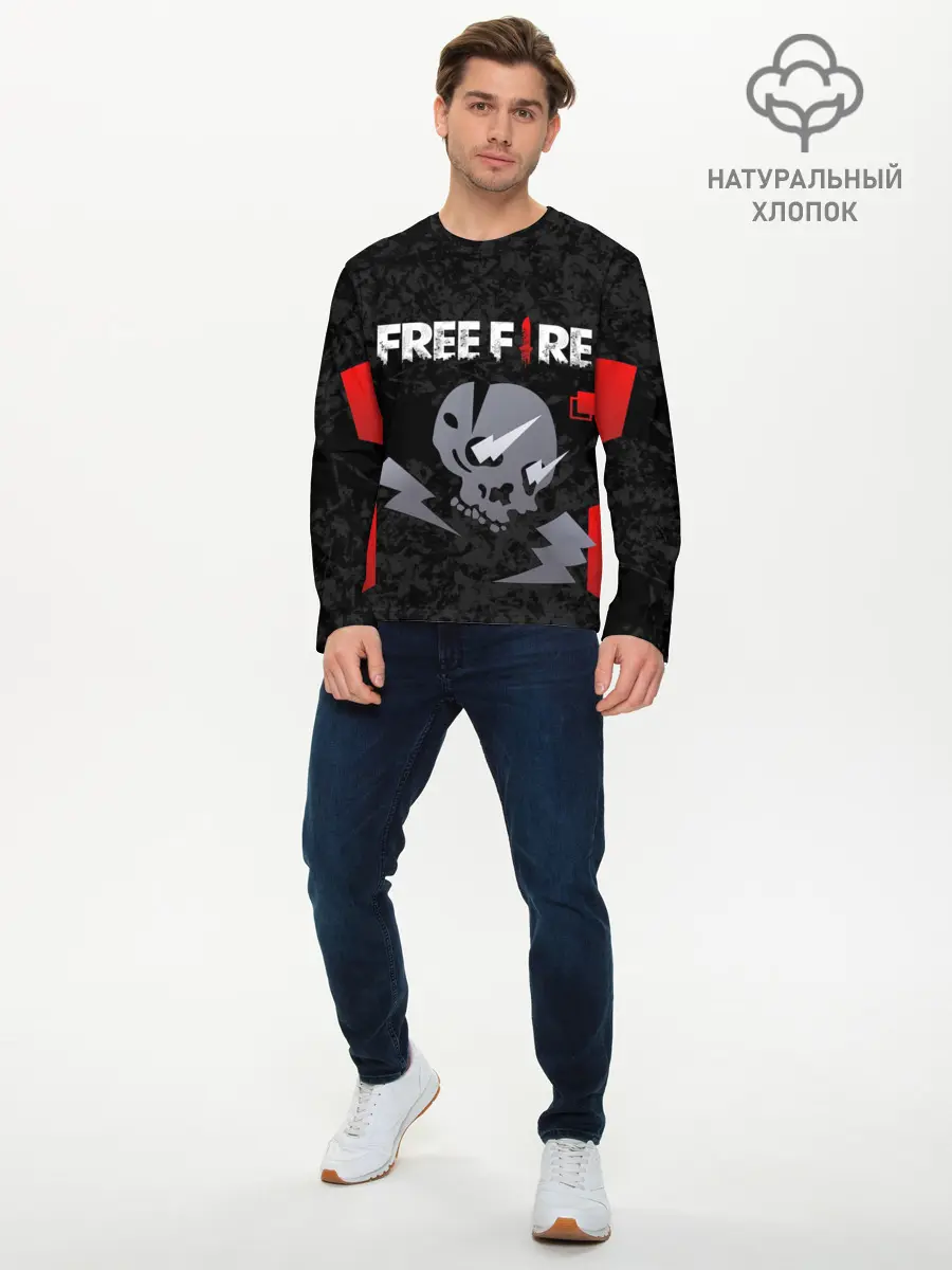 Мужской лонгслив базовый / FREE FIRE (P007_P004ooo2984385, P004ooo2984385)