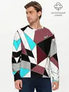 Мужской лонгслив базовый / Геометрический узор (P007_P004ooo2985371, P004ooo2985371)
