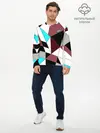 Мужской лонгслив базовый / Геометрический узор (P007_P004ooo2985371, P004ooo2985371)