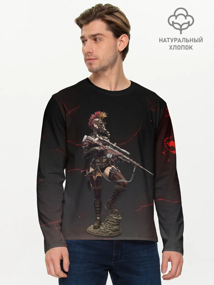 Мужской лонгслив базовый / Стимпанк | Steampunk (P007_P004ooo2984785, P004ooo2984785)
