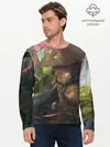 Мужской лонгслив базовый / Собака Самурай плачет мем (P007_P004ooo2985757, P004ooo2985757)