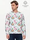 Мужской лонгслив базовый / Журавли и хризантемы (P007_P004ooo2985833, P004ooo2985833)