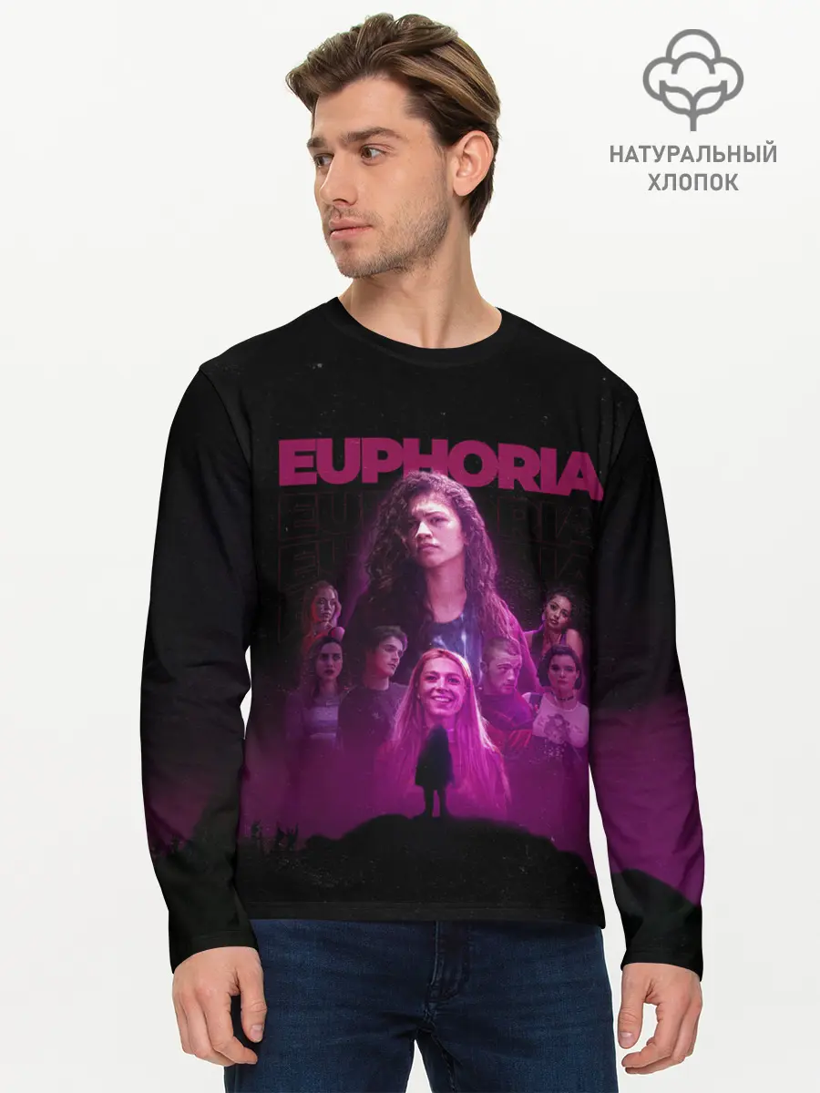 Мужской лонгслив базовый / Euphoria team (P007_P004ooo2986597, P004ooo2986597)