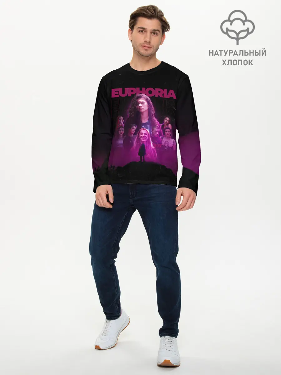 Мужской лонгслив базовый / Euphoria team (P007_P004ooo2986597, P004ooo2986597)