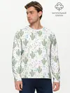 Мужской лонгслив базовый / Кактусы (P007_P004ooo2986315, P004ooo2986315)