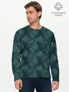 Мужской лонгслив базовый / Синий абстрактный узор (P007_P004ooo2986271, P004ooo2986271)