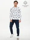 Мужской лонгслив базовый / Акварельный синий горох (P007_P004ooo2986319, P004ooo2986319)