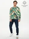 Мужской лонгслив базовый / Тропический паттерн (P007_P004ooo2987173, P004ooo2987173)