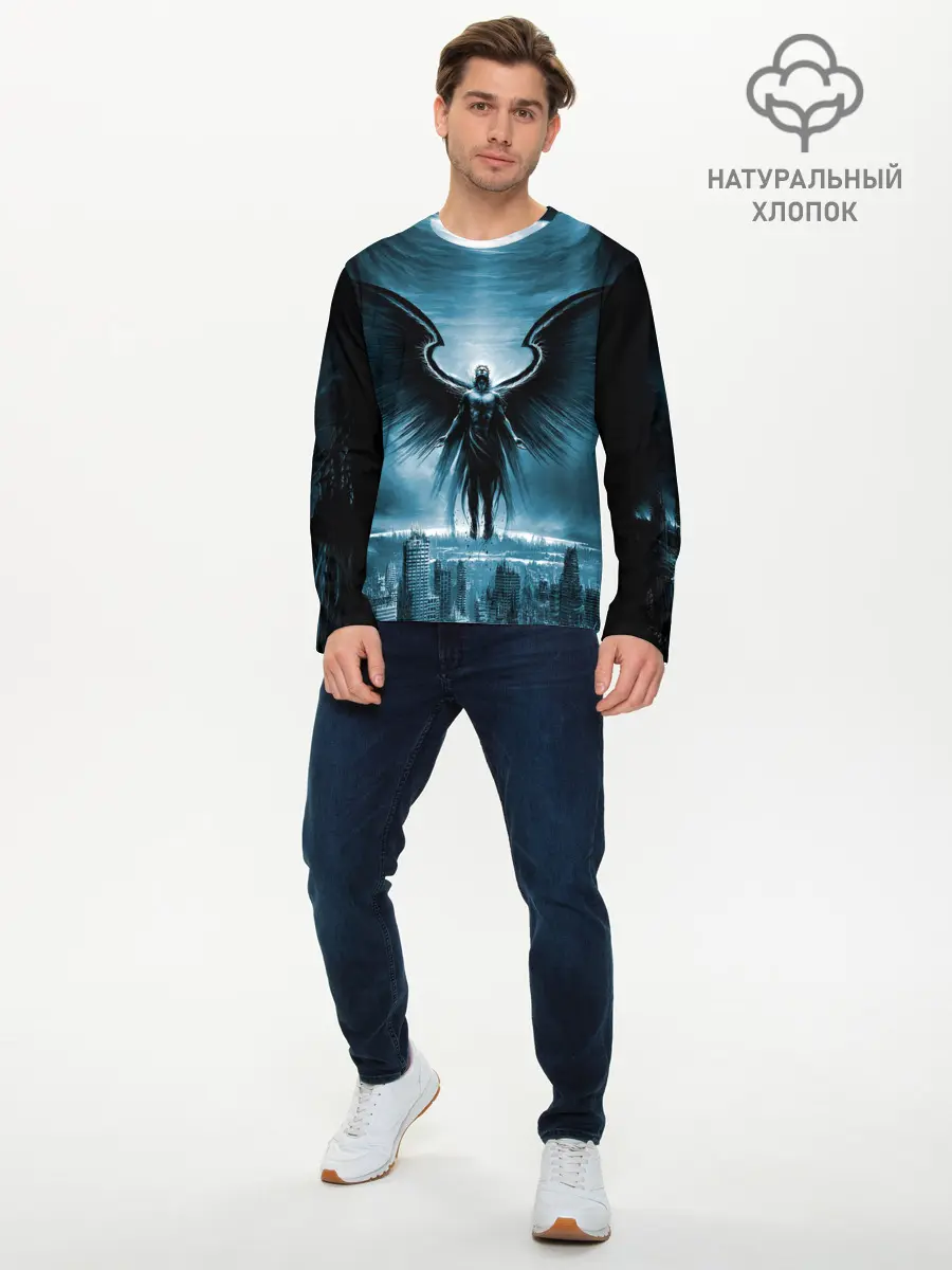 Мужской лонгслив базовый / Ангел (P007_P004ooo2986841, P004ooo2986841)
