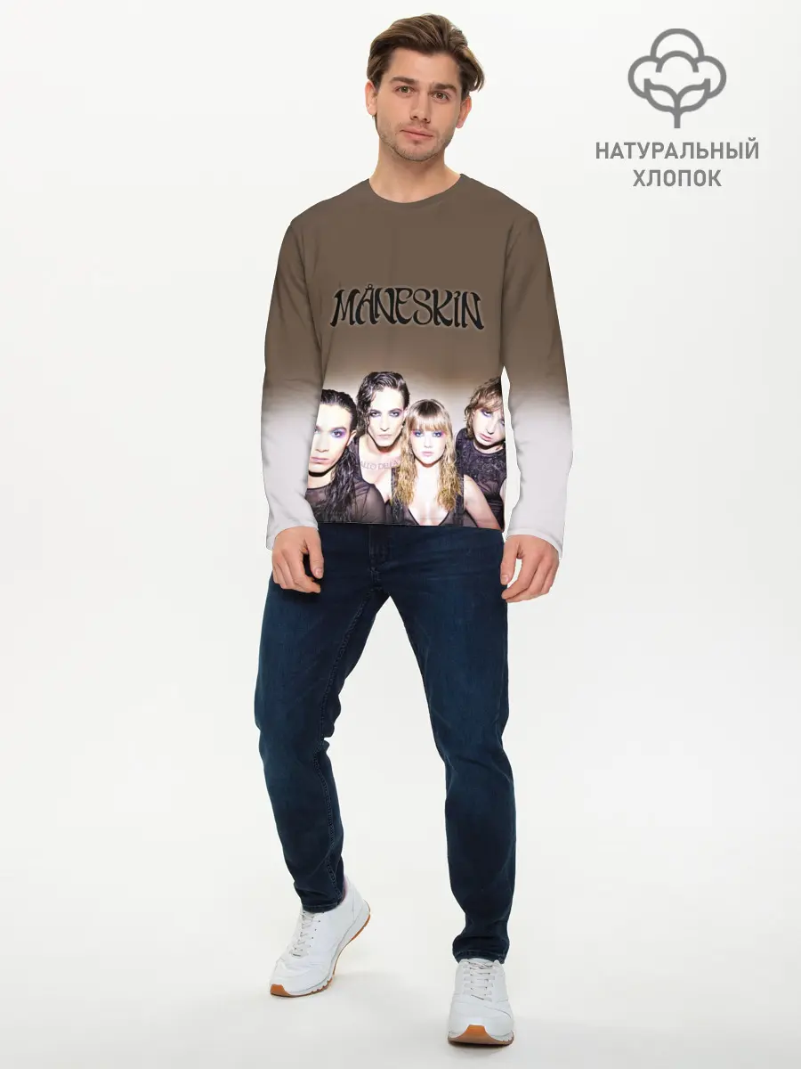 Мужской лонгслив базовый / Maneskin (P007_P004ooo2987009, P004ooo2987009)