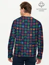 Мужской лонгслив базовый / Морской разноцветный узор (P007_P004ooo2987887, P004ooo2987887)