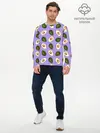 Мужской лонгслив базовый / Авокадо паттерн (P007_P004ooo2987817, P004ooo2987817)