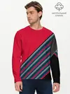 Мужской лонгслив базовый / Абстрактный асимметричный (P007_P004ooo2987865, P004ooo2987865)
