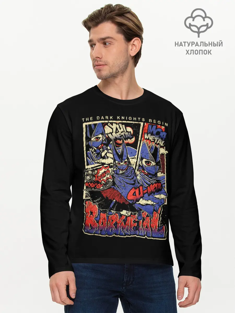 Мужской лонгслив базовый / Baby Metal x Bloodborne (P007_P004ooo2988045, P004ooo2988045)