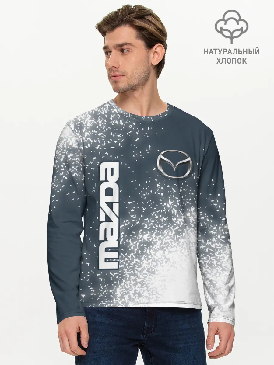 Мужской лонгслив базовый / Мазда - Спрей (P007_P004ooo2989109, P004ooo2989109)