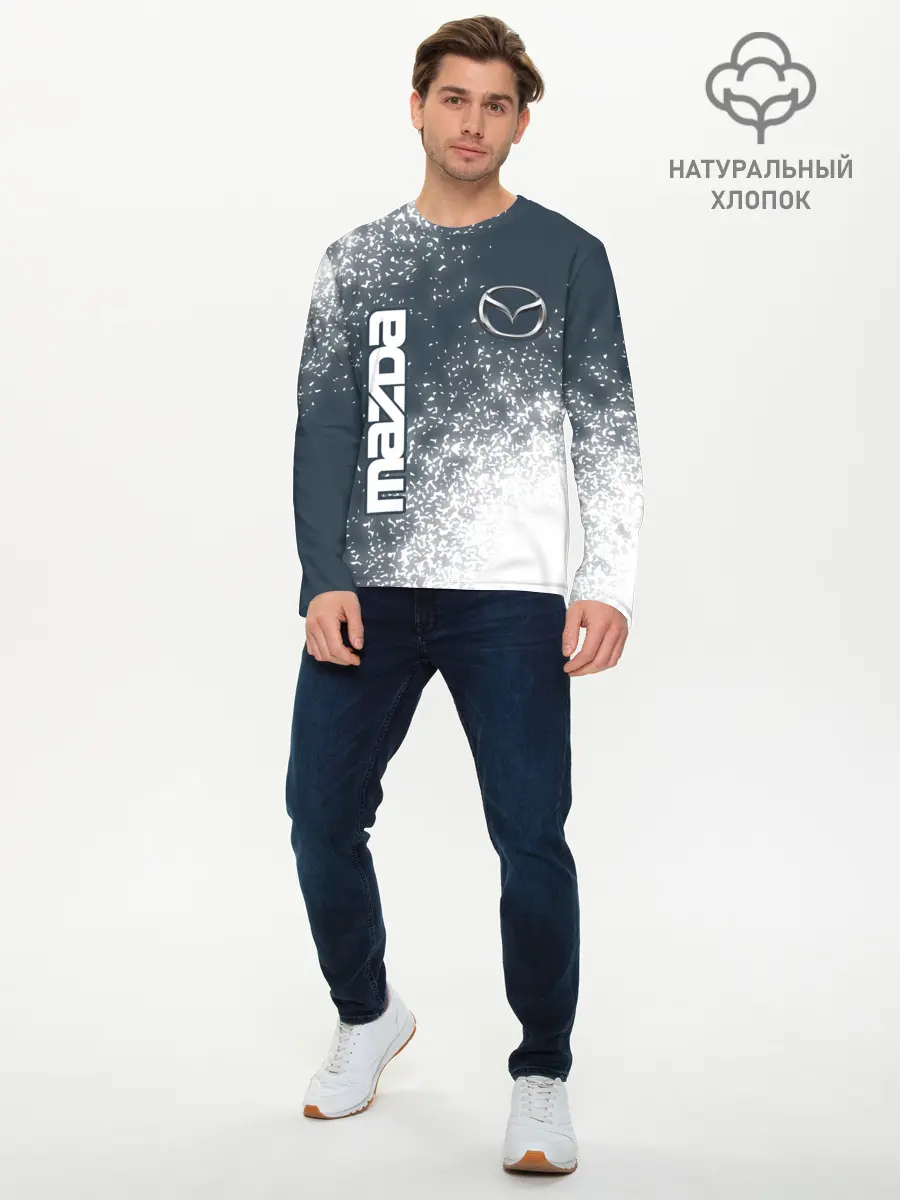 Мужской лонгслив базовый / Мазда - Спрей (P007_P004ooo2989109, P004ooo2989109)