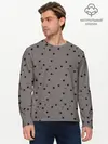 Мужской лонгслив базовый / Звёзды На коричневом Фоне (P007_P004ooo2988773, P004ooo2988773)