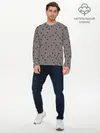 Мужской лонгслив базовый / Звёзды На коричневом Фоне (P007_P004ooo2988773, P004ooo2988773)