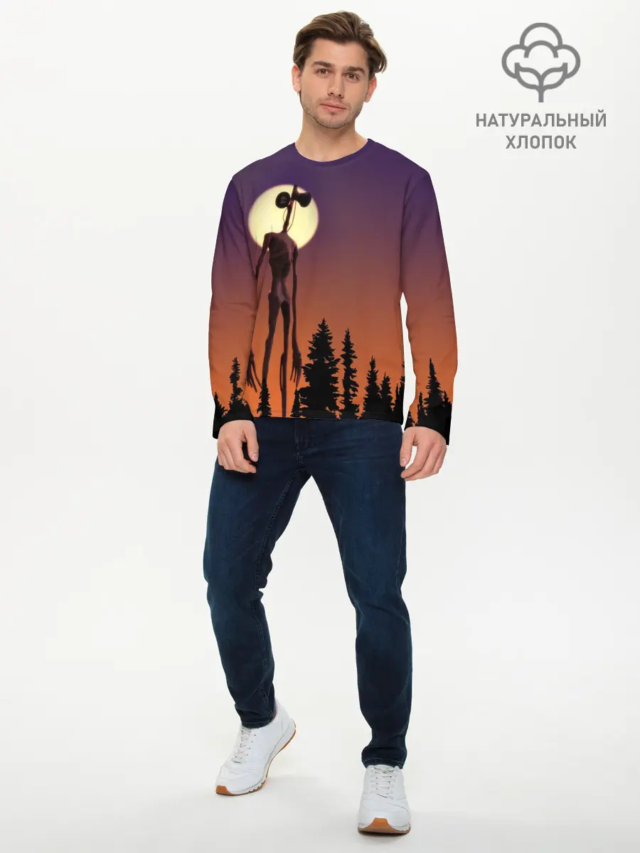 Мужской лонгслив базовый / Gradient Forest Siren Head (P007_P004ooo2989287, P004ooo2989287)