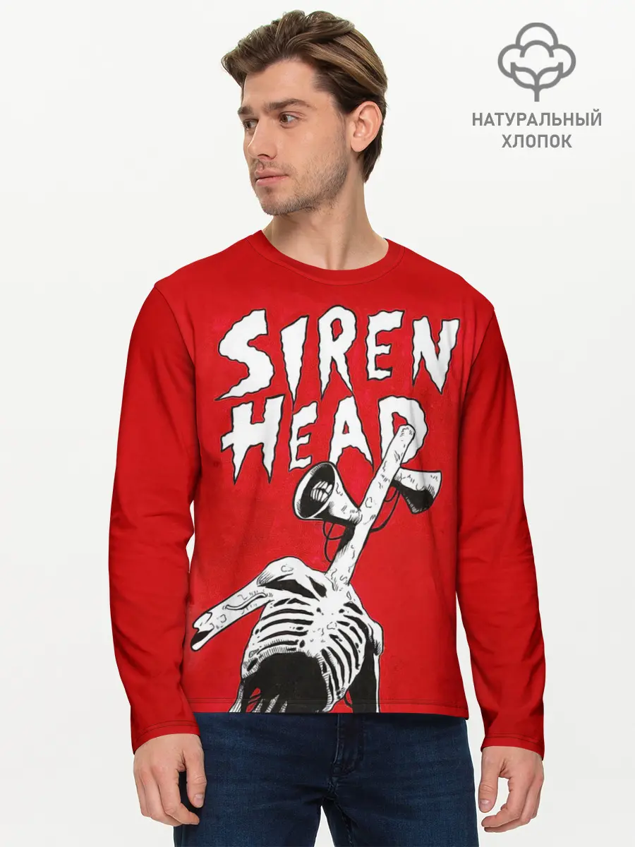 Мужской лонгслив базовый / Red Siren Head (P007_P004ooo2989309, P004ooo2989309)