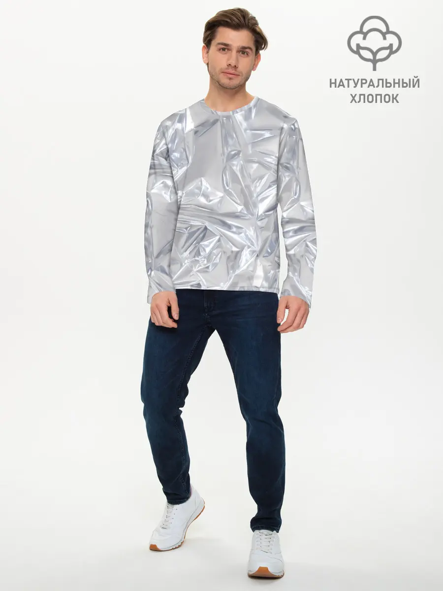 Мужской лонгслив базовый / Голографичная фольга (P007_P004ooo2989539, P004ooo2989539)