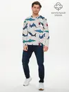 Мужской лонгслив базовый / Кровожадные акулы паттерн (P007_P004ooo2990339, P004ooo2990339)