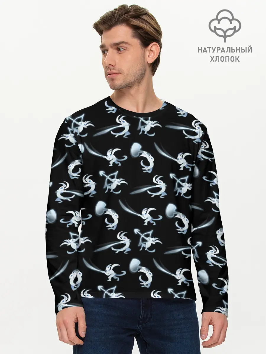 Мужской лонгслив базовый / Ори с оружием (P007_P004ooo2990429, P004ooo2990429)