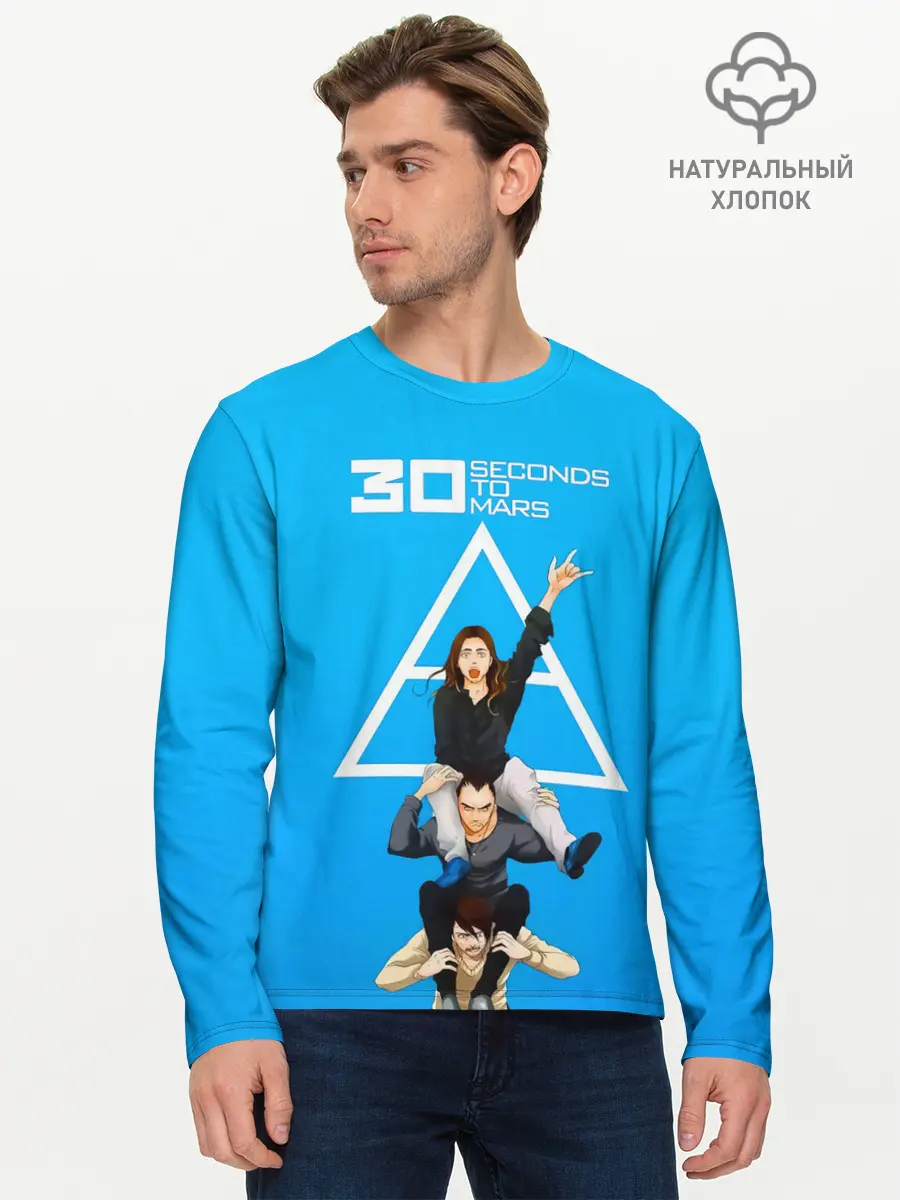 Мужской лонгслив базовый / Группа 30 Seconds to Mars (P007_P004ooo2990141, P004ooo2990141)