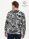 Мужской лонгслив базовый / Graffiti black on white (P007_P004ooo2990953, P004ooo2990953)
