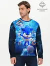Мужской лонгслив базовый / SONIC | СИНИЙ ЁЖ (P007_P004ooo2991823, P004ooo2991823)