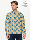 Мужской лонгслив базовый / Сгущенка паттерн (P007_P004ooo2993099, P004ooo2993099)