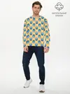 Мужской лонгслив базовый / Сгущенка паттерн (P007_P004ooo2993099, P004ooo2993099)