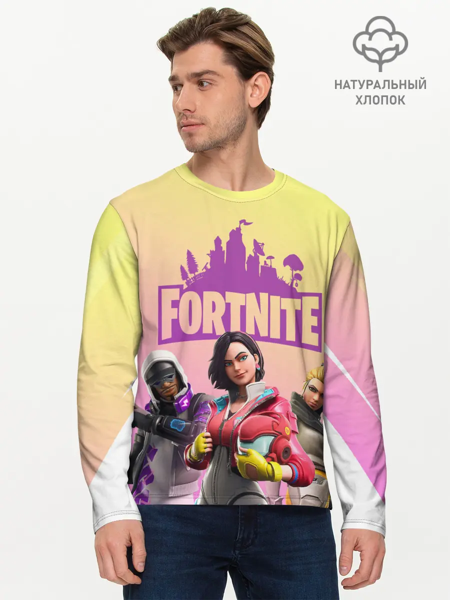 Мужской лонгслив базовый / Fortnite Squad (P007_P004ooo2993137, P004ooo2993137)