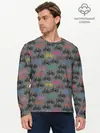 Мужской лонгслив базовый / Цветные велосипеды паттерн (P007_P004ooo2992685, P004ooo2992685)