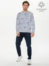 Мужской лонгслив базовый / БЕЛЫЕ ХРИЗАНТЕМЫ | ПАТТЕРН (P007_P004ooo2993507, P004ooo2993507)
