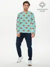 Мужской лонгслив базовый / Креветки паттерн (P007_P004ooo2993603, P004ooo2993603)
