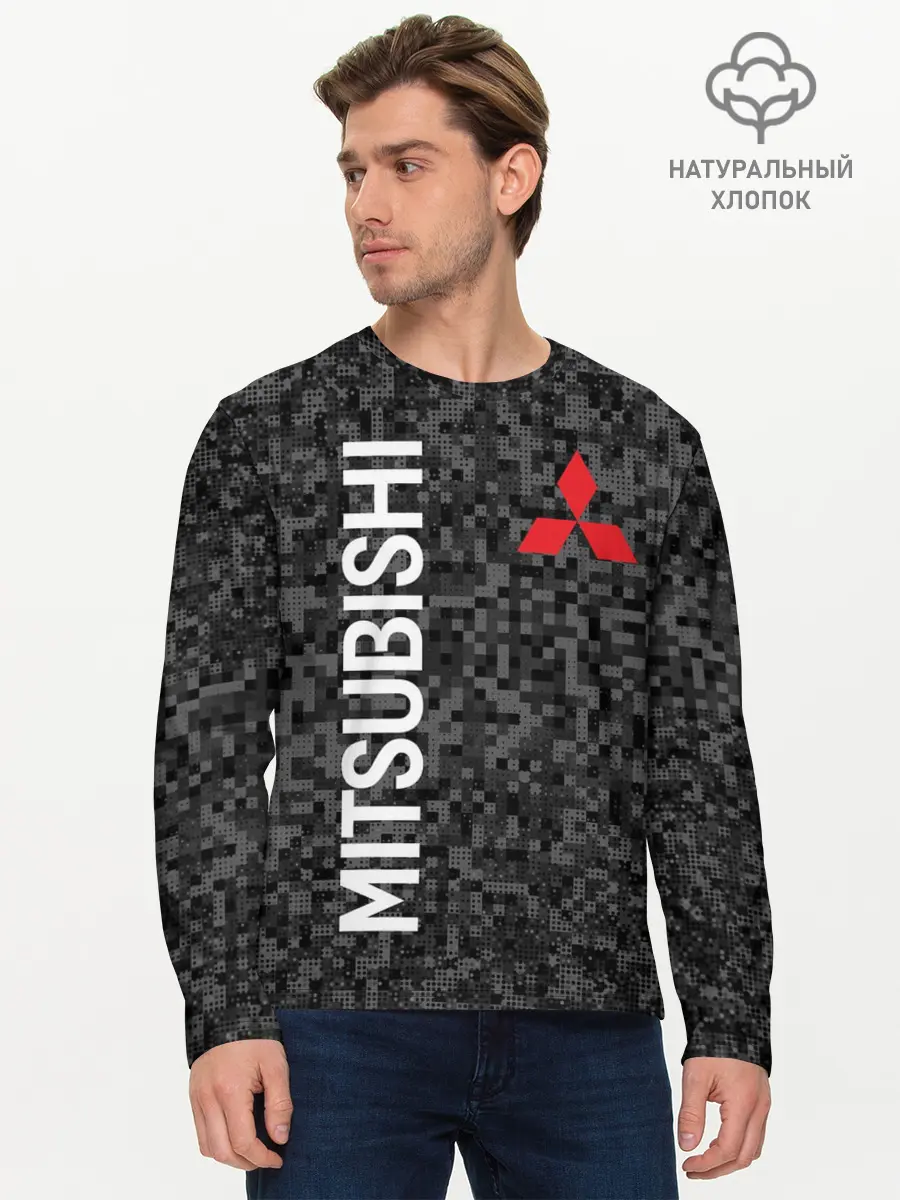Мужской лонгслив базовый / MITSUBISHI Камуфляж (P007_P004ooo2994093, P004ooo2994093)