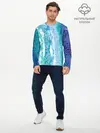 Мужской лонгслив базовый / Водопад красочной пены (P007_P004ooo2994219, P004ooo2994219)